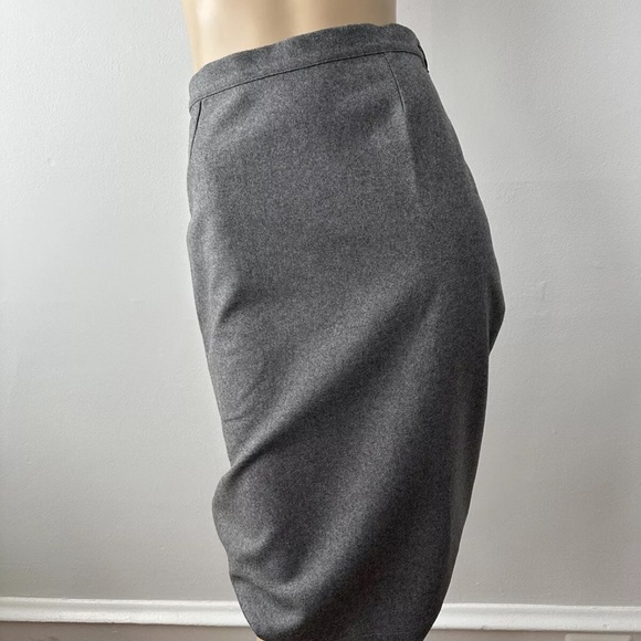 Vivienne Westwood deconstructed gray wool knee length skirt size
